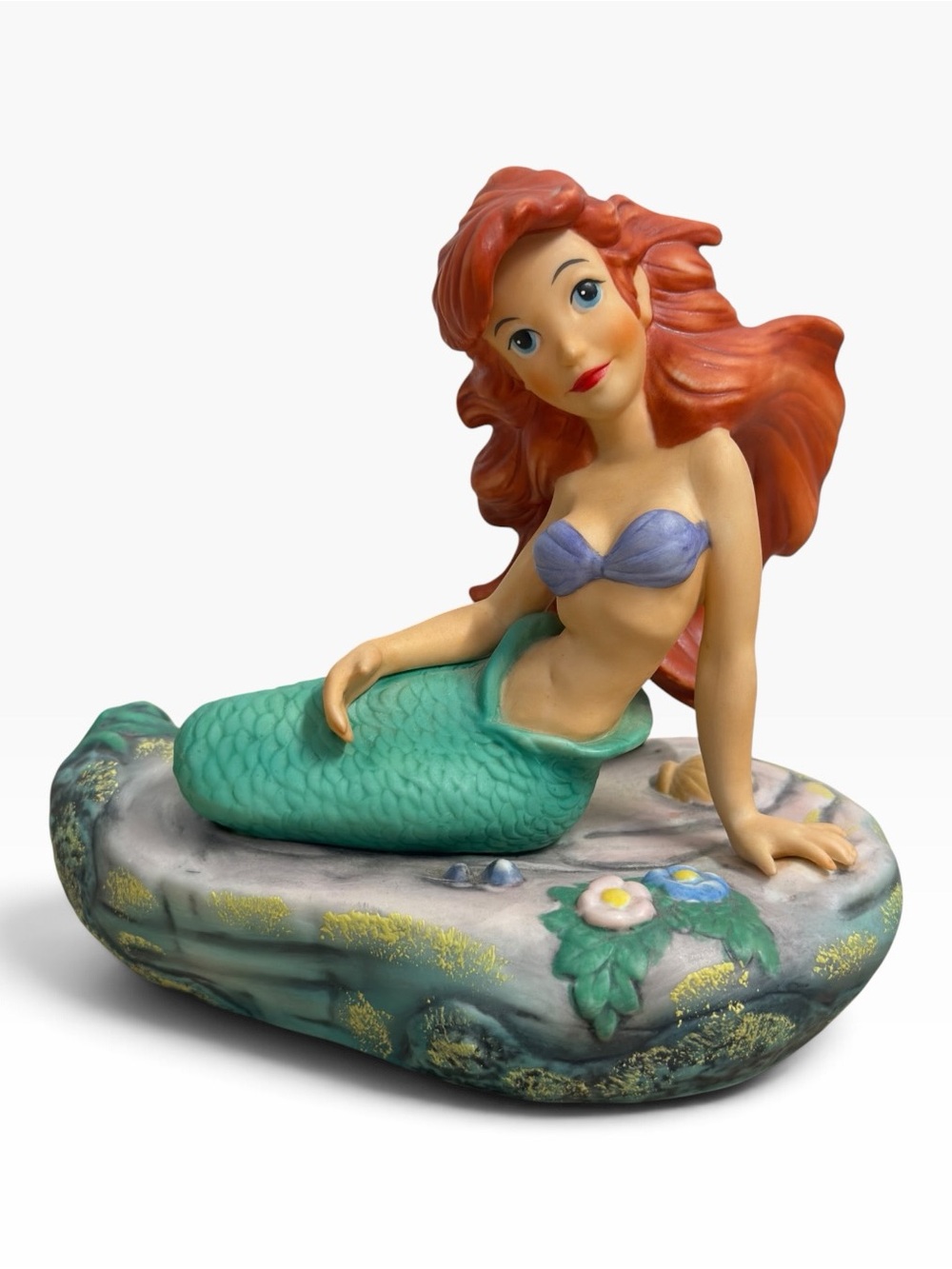 Disney The Little Mermaid Ariel Porcelain Bisque Figurine Vintage 1989 Mexico
